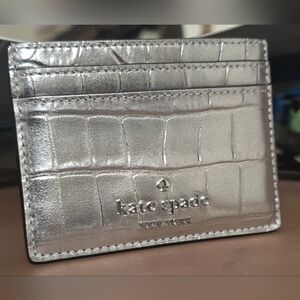 Kate Spade Madison Croc Embossed Small Slim Card Holder